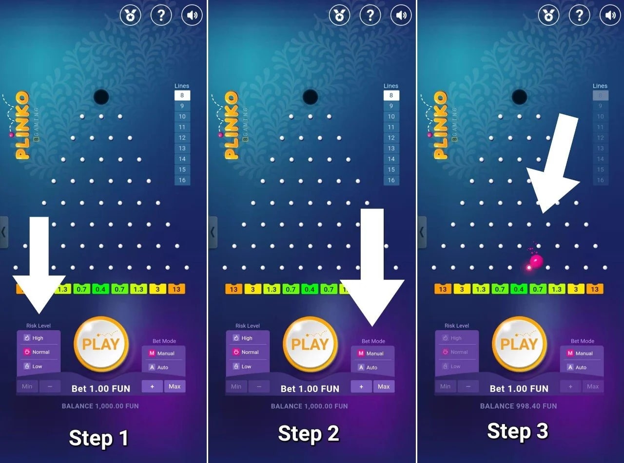 Sprievodca ukážkou Plinko