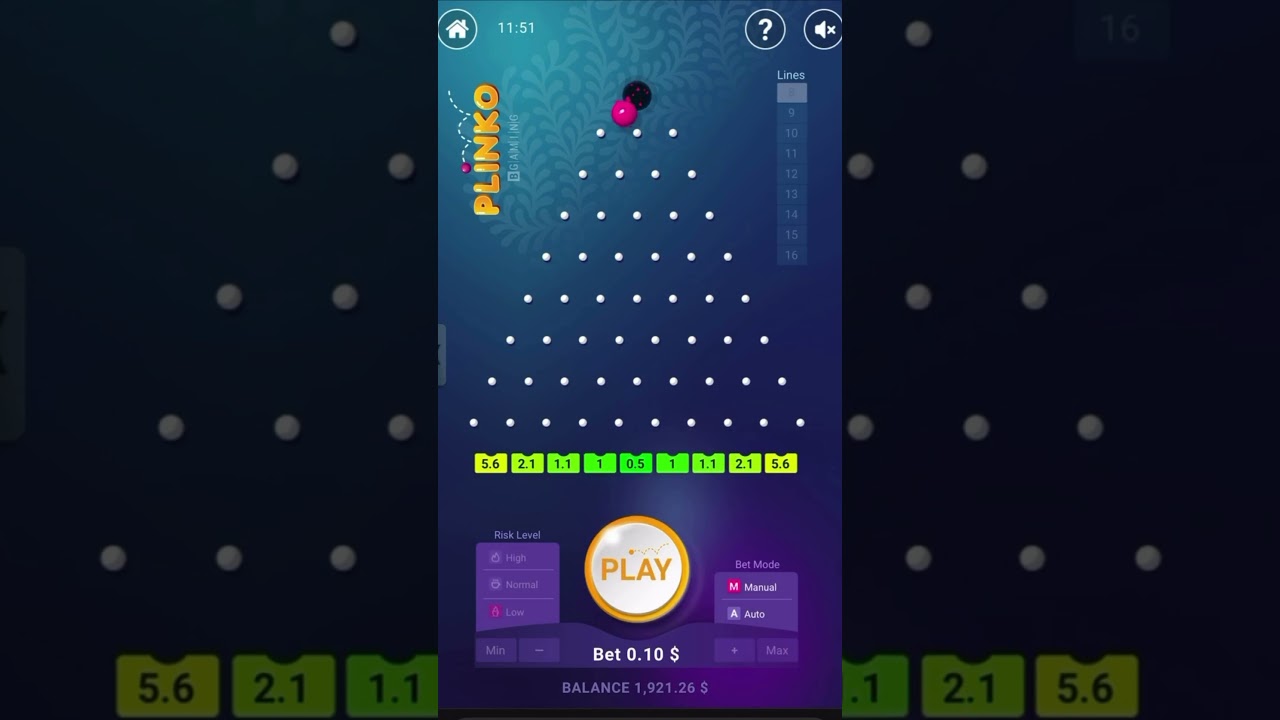 Mobilná aplikácia Plinko 